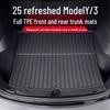 Обновленные коврики в багажник Tesla Model 3/Y - Передние и задние защитные аксессуары из TPE