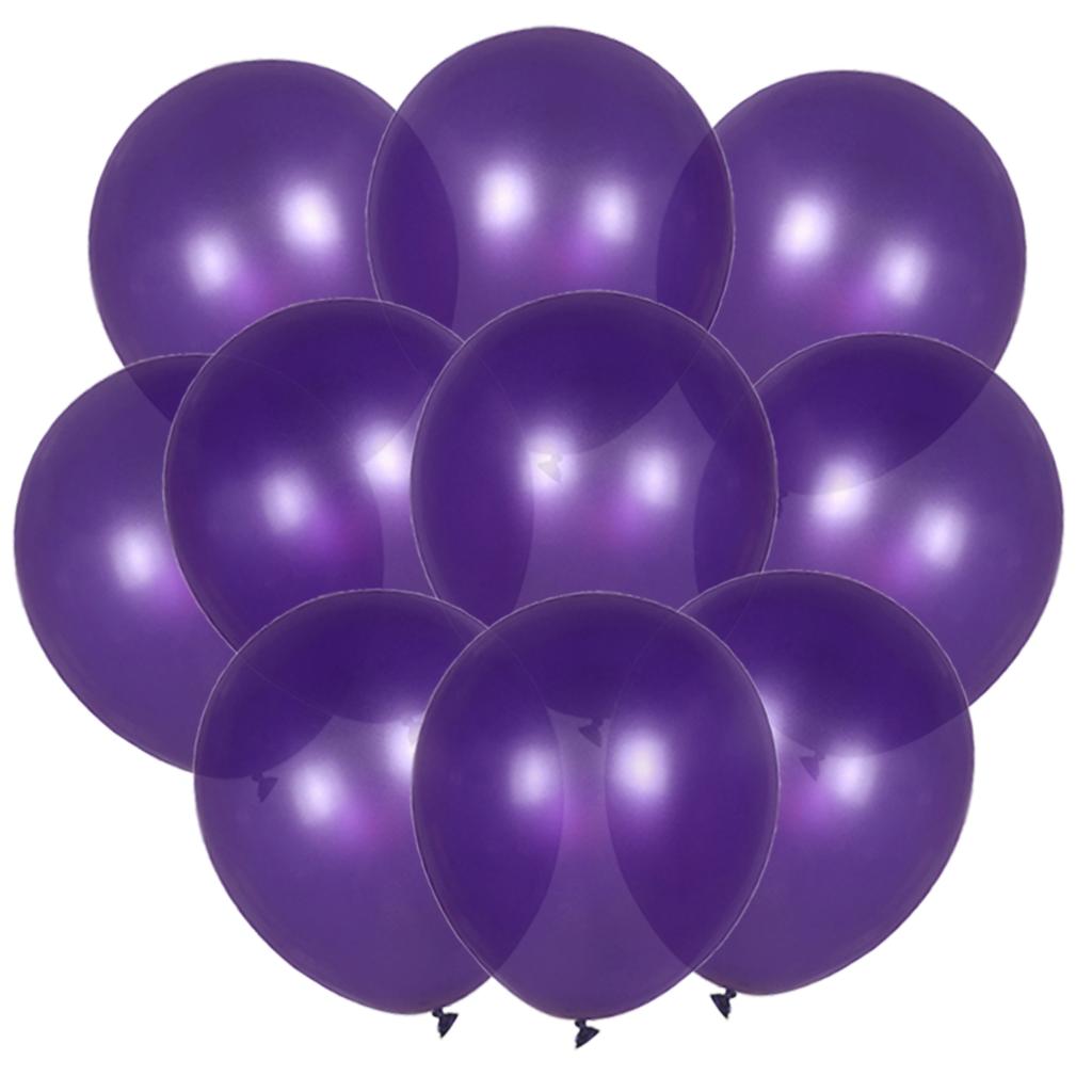 10PCS Gold Silver Metal Latex Confetti Balloons Baby Shower Wedding New Year Birthday Party Decorations Matte