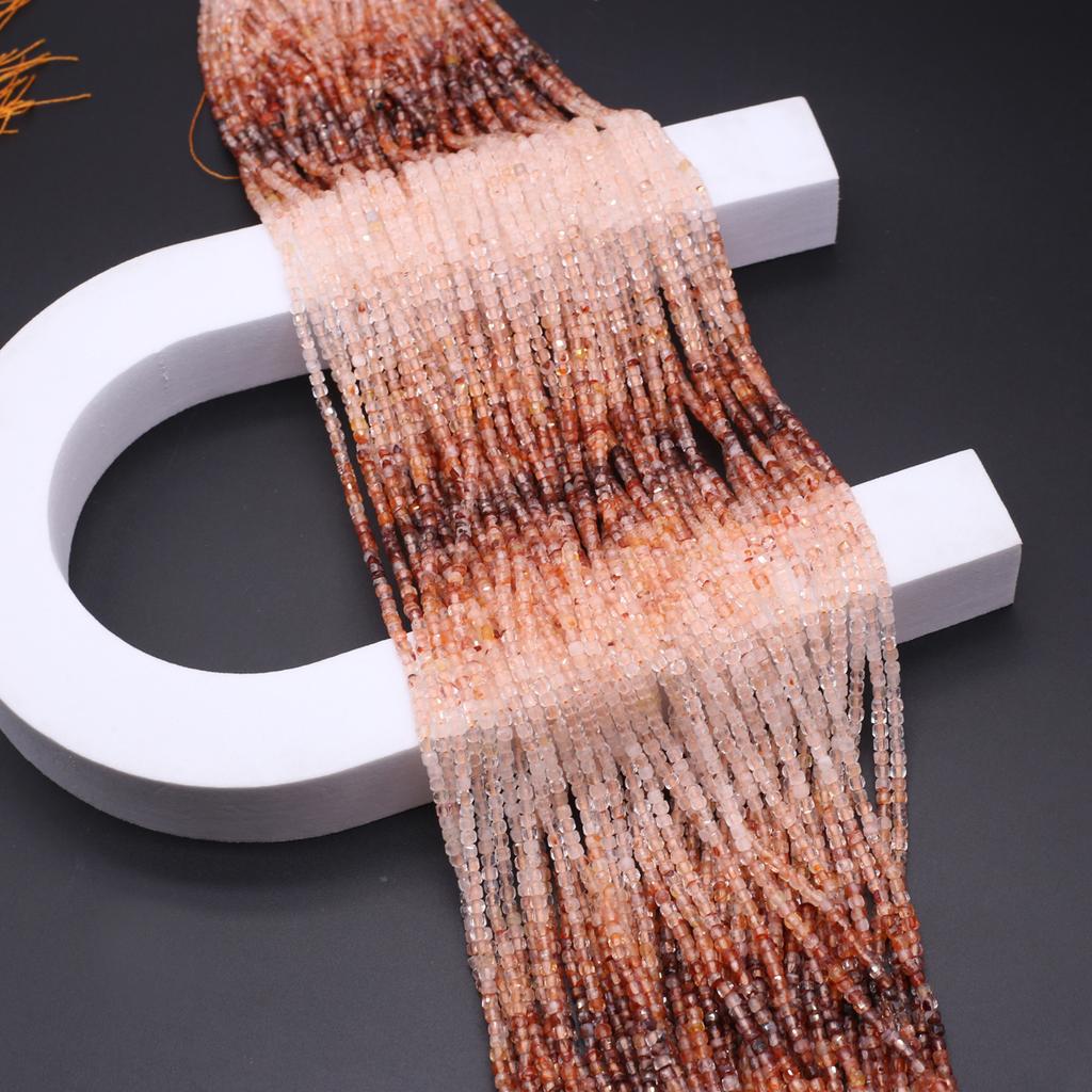 Натуральный камень бусины эпидот/гранат квадратные маленькие бусины 2 мм подвески для изготовления ювелирных изделий DIY ожерелье браслет серьги аксессуар