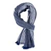 Spring and Summer Thin Stripe Scarf Soft Contrast Color Weaving Wrinkled Vintage Shawls Scarf for Men