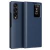 Чехол для Samsung Galaxy Z Fold3 5G Кожаный чехол для телефона с окошком для просмотра и слотом для карты