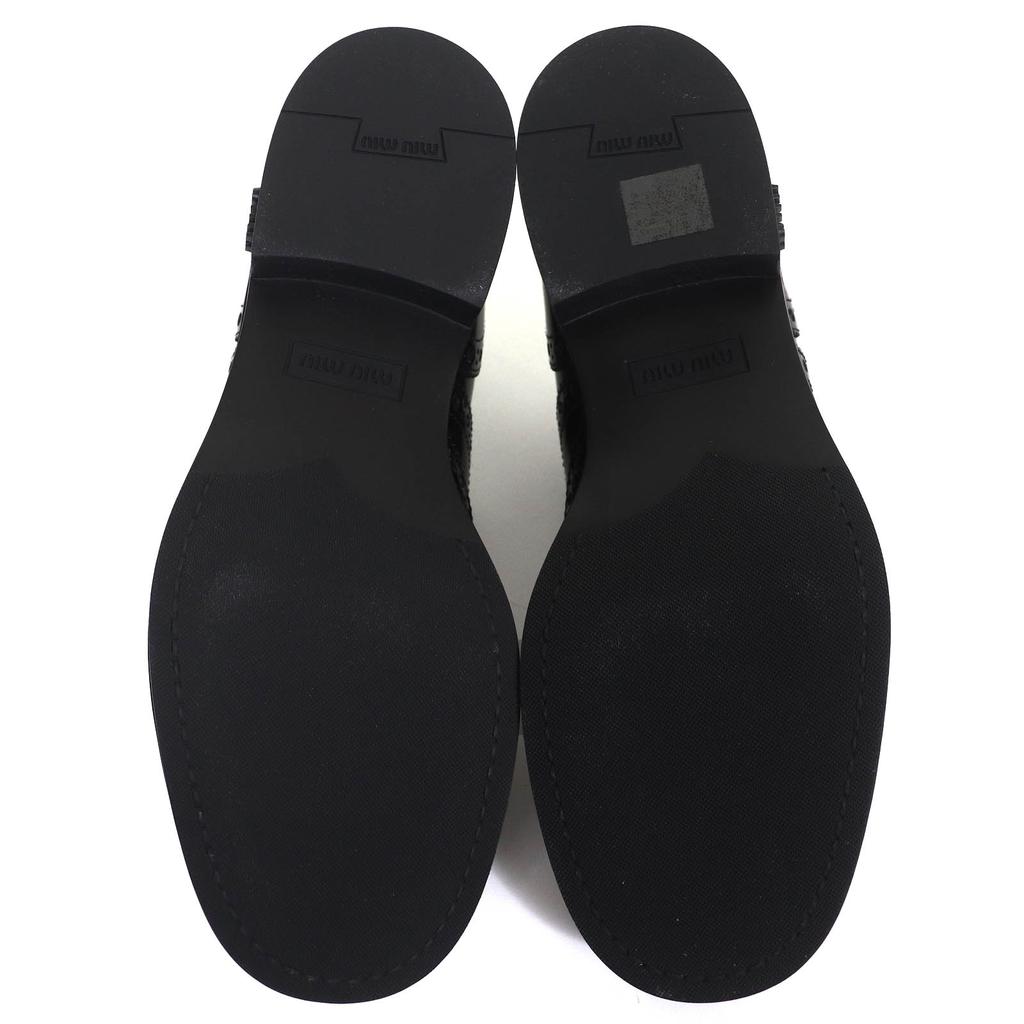 Pristine CHURCH'S Leather shoes Oxford Brogues black leather Women 38 5E038E Used