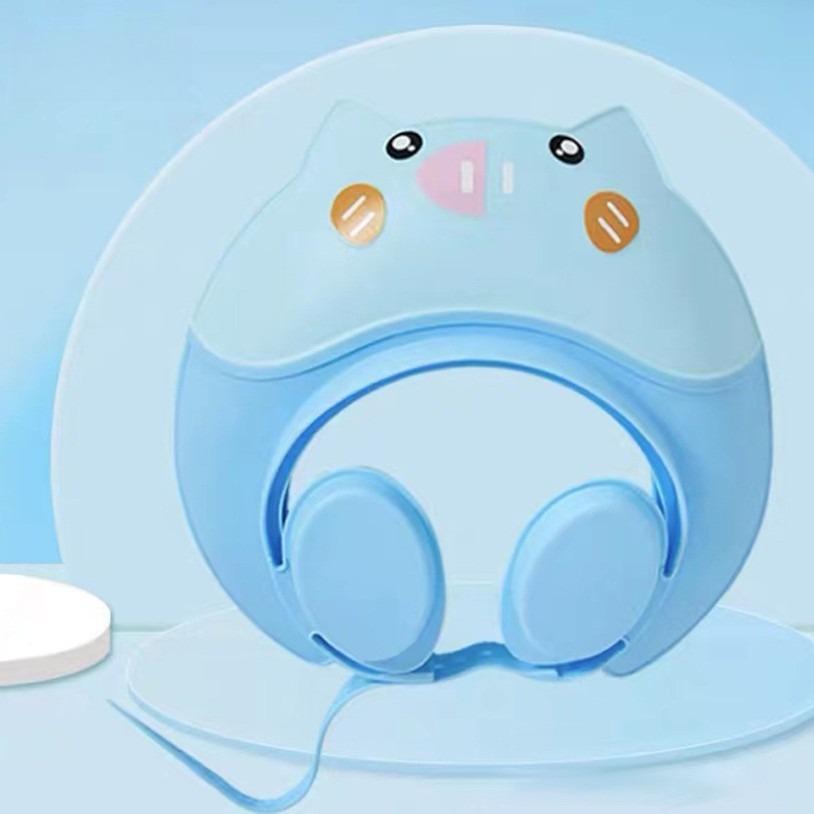 Козырек для мытья головы для детей, Шапочка для душа для детей, Шляпа-козырек для защиты глаз и ушей для детей 0-9 лет, Милая форма делает купание ребенка более веселым