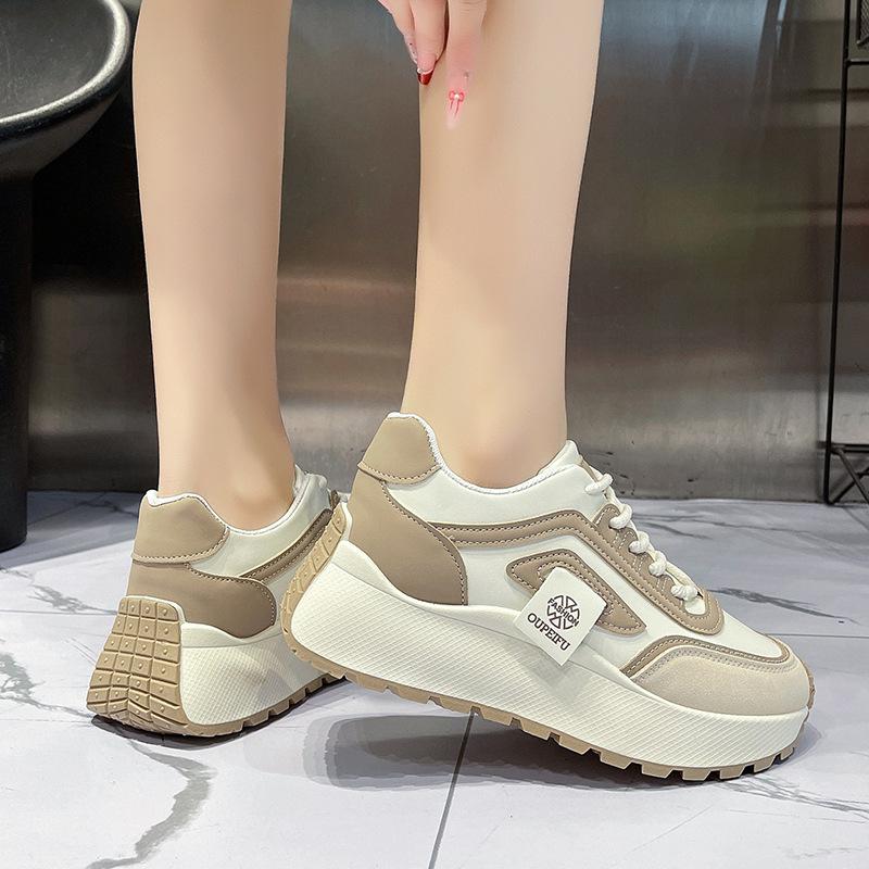 ins Korean version of the new dad shoes for women 2025 spring student sports running casual shoes thick-soled height-increasing Forrest Gump shoes