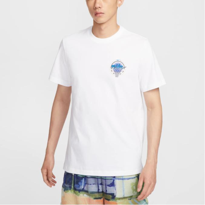 Nike Swoosh T Shirts Men's White Crew Neck Moderate IB4331-100