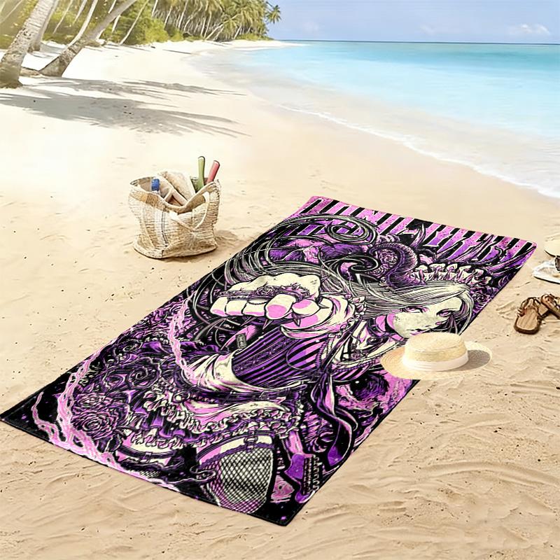 Glamorous anime band maid 2D Flat Print Beach Towel, Large Soft Quick Dry Towel for Beach Camping SwimmingXSTJ0915354