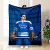 Bohemian Dynamo Moscow Hockey Blue Fleece Blanket, Perfect Throw for Living Room and Bedroom, Silky Soft Blanket for Restful Sleep