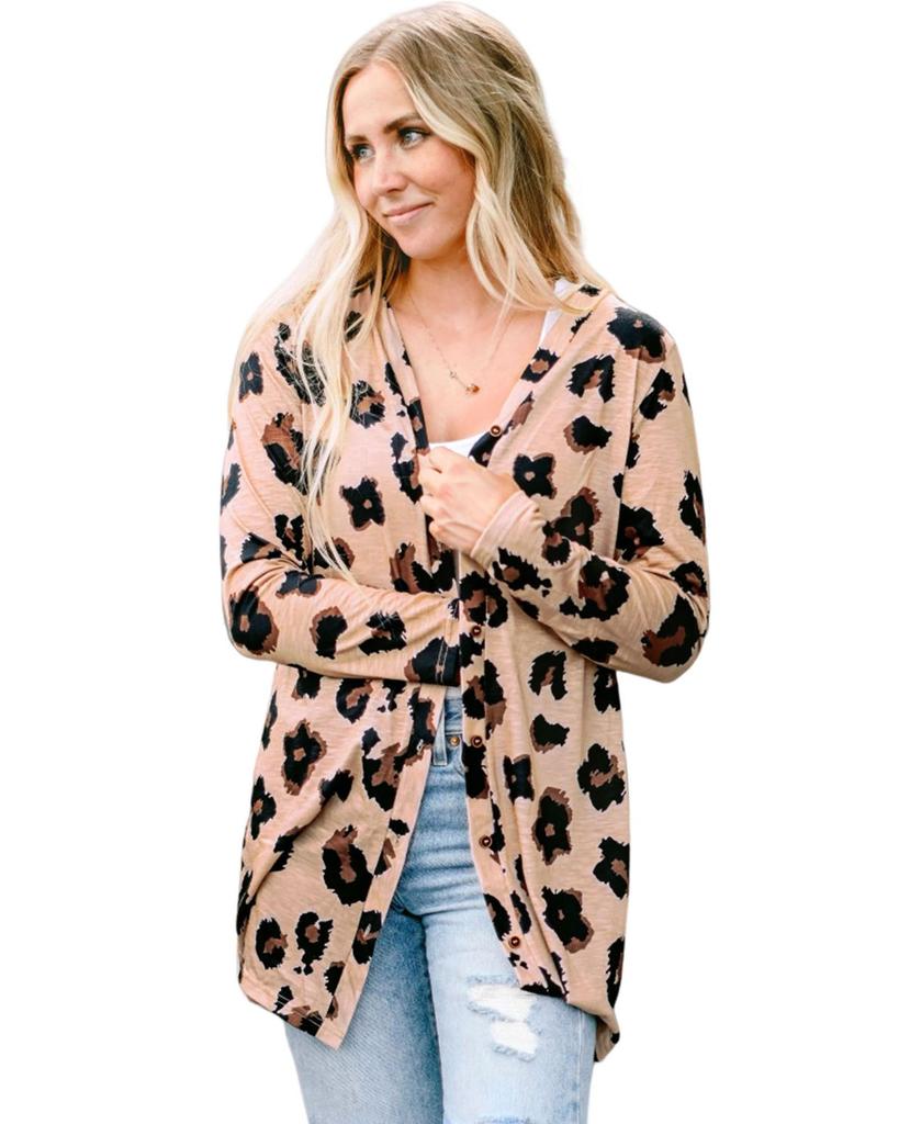 Azura Exchange Printed Open Front Cardigan