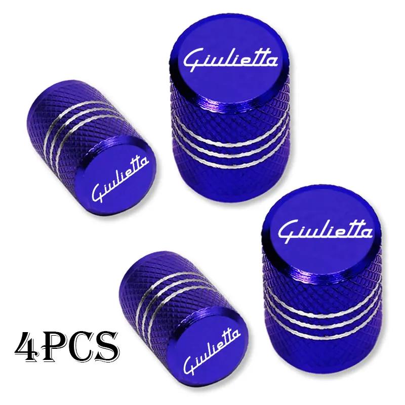 4pcs For Alfa Romeo Giulietta Accessories Car Wheel Tire Valve Caps Tyre Stem Covers Airdust Waterproof rfv233