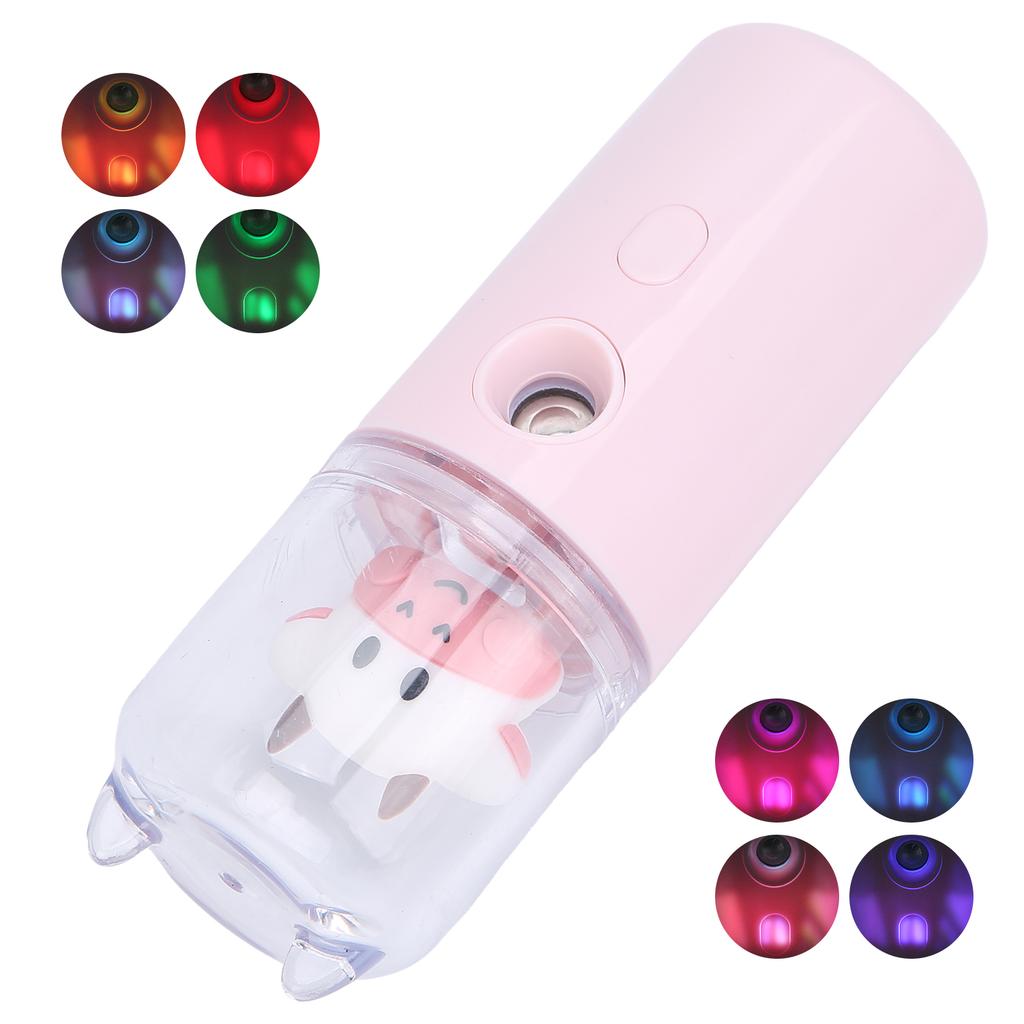 Милый мультфильм животных распылитель для лица спрей для увлажнения кожи портативный домашний офис спрей розовый