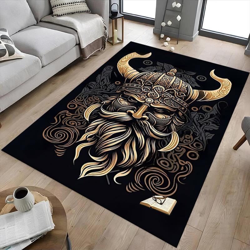 1pc Viking helmet Carpet Anti Slip Polyester Floor Mat for office,Bedroom