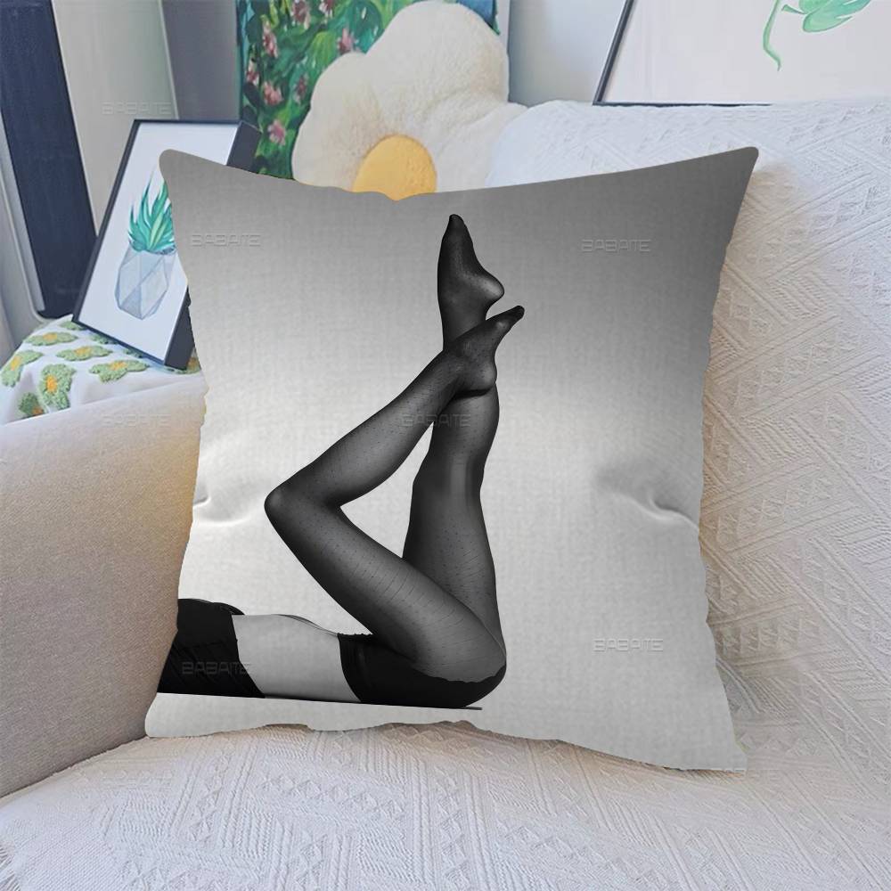 Black and White Sexy Girl Pillow Cover for Bedroom Room and Living Room Sofa Decorative Cushion Cover