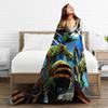 Soft Blankets Camping TMNT Game  Throw Blanket  Flannel Bedspread For Couch Chair Sofa Bed Street Trend Sofa Bed Cover