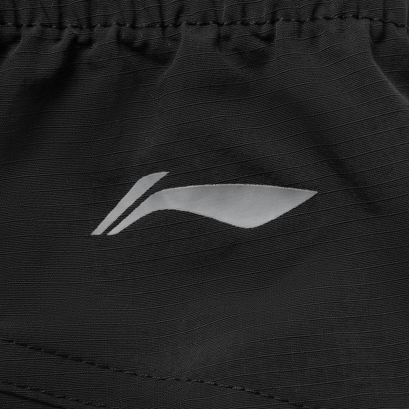 Универсальные уличные брюки Li Ning CF Print, быстросохнущие, однотонные, прямые, повседневные, женские, черные, AYKV206-5