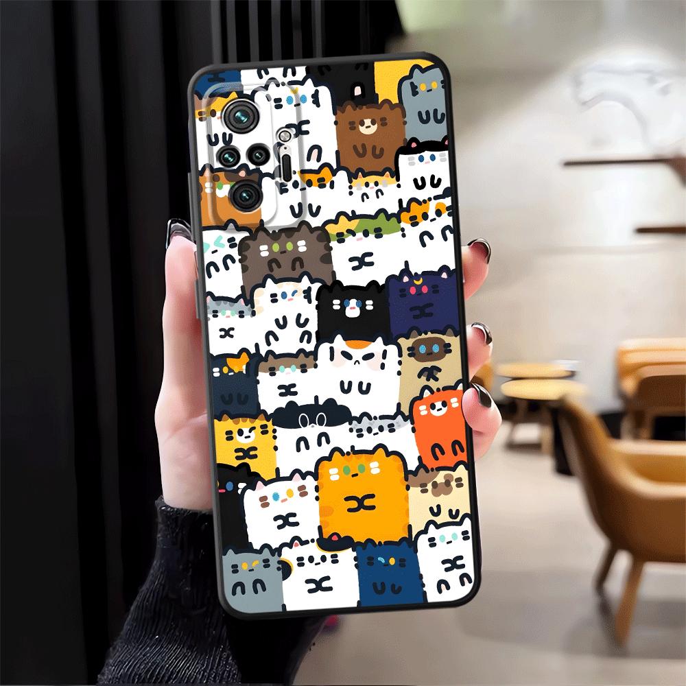 Милый Мультяшный Чехол с Кошкой для Xiaomi Redmi Note 14 A4 A5 9 8 7 13 Pro Plus K80 12 11 14C A3 A1 12C 13C 10 Чехол для Телефона K40 A1 A2