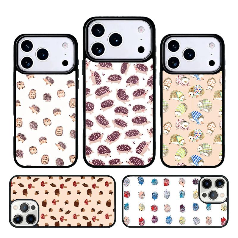 Милый чехол-накладка с ежиком для IPhone 11 12 13 14 15 16e 17 Pro Max Coque для IPhone 17 Air