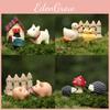 Набор Миниатюрных Фигурок Животных (Собака, Свинья, Утка, Ежик) в Мультяшном Стиле для Домашнего Декора и Подарков