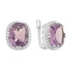 Silver Earrings with Natural Amethyst 9.015ct (2157731)