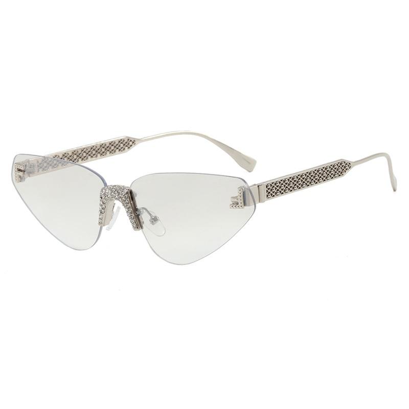 Модные Сексуальные Безободковые Роскошные Брендовые Солнцезащитные Очки Ретро Панк Металлические Солнцезащитные Очки Мужские Uv400 Очки для Вождения Женские Тренд Аксессуары