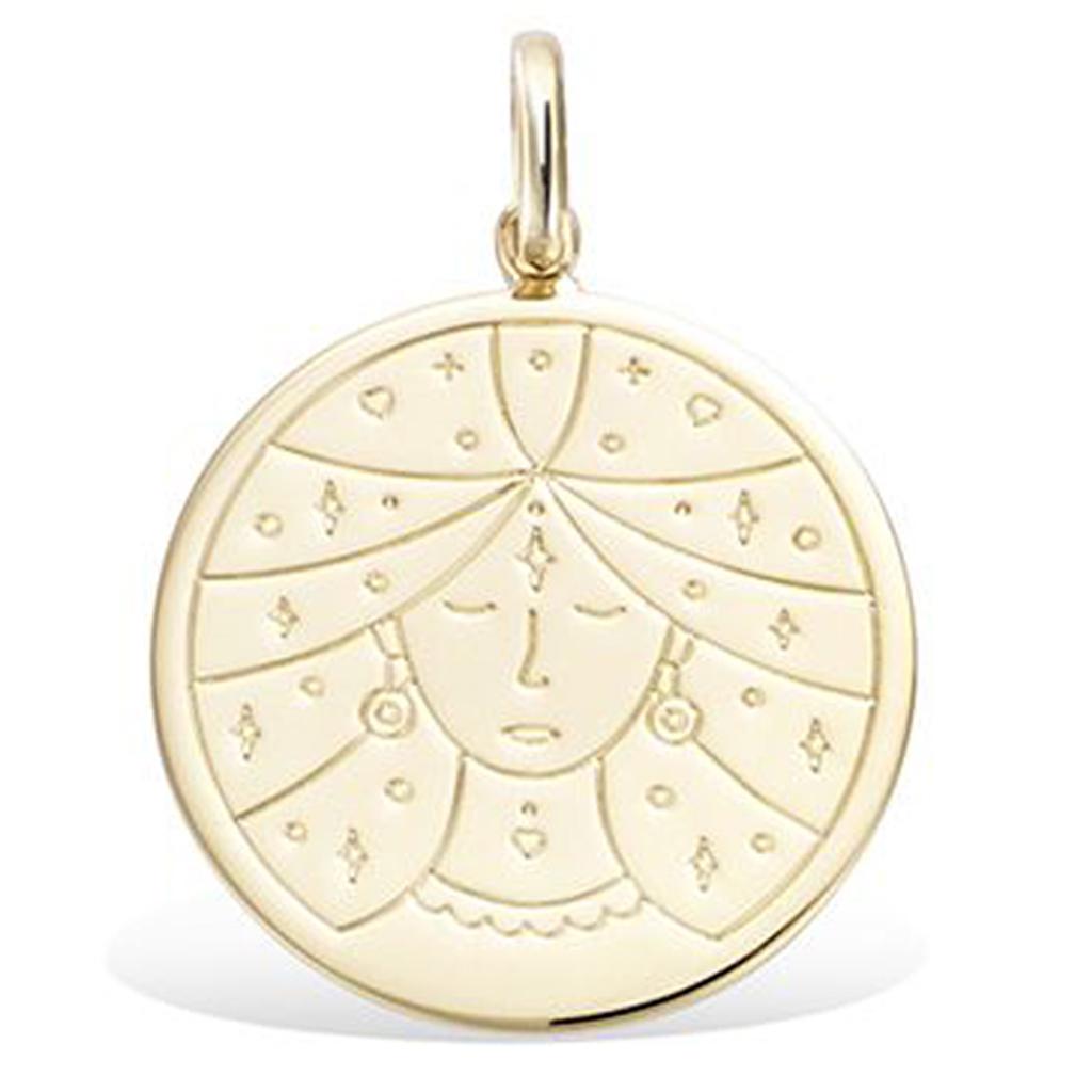 Les Trésors De Lily [R4170] — Позолоченный кулон «Дева» — 20 мм