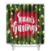 Christmas Household Bathroom Shower Curtain Four-Piece Bathroom Non-Slip Door Mat Bedroom Living Room Floor Mat Carpet