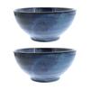 Посуда Ист Сануки миска темно-синяя набор японская лапша большая миска темно-синяя набор мисок Сануки 18,5 см, печной синий, 2, посуда, донбури, миска,