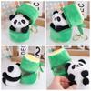 Plush Stuffed Kawaii Animal Pendant Cute Bamboo Tube Panda Keychain Lovely   Backpack Decor