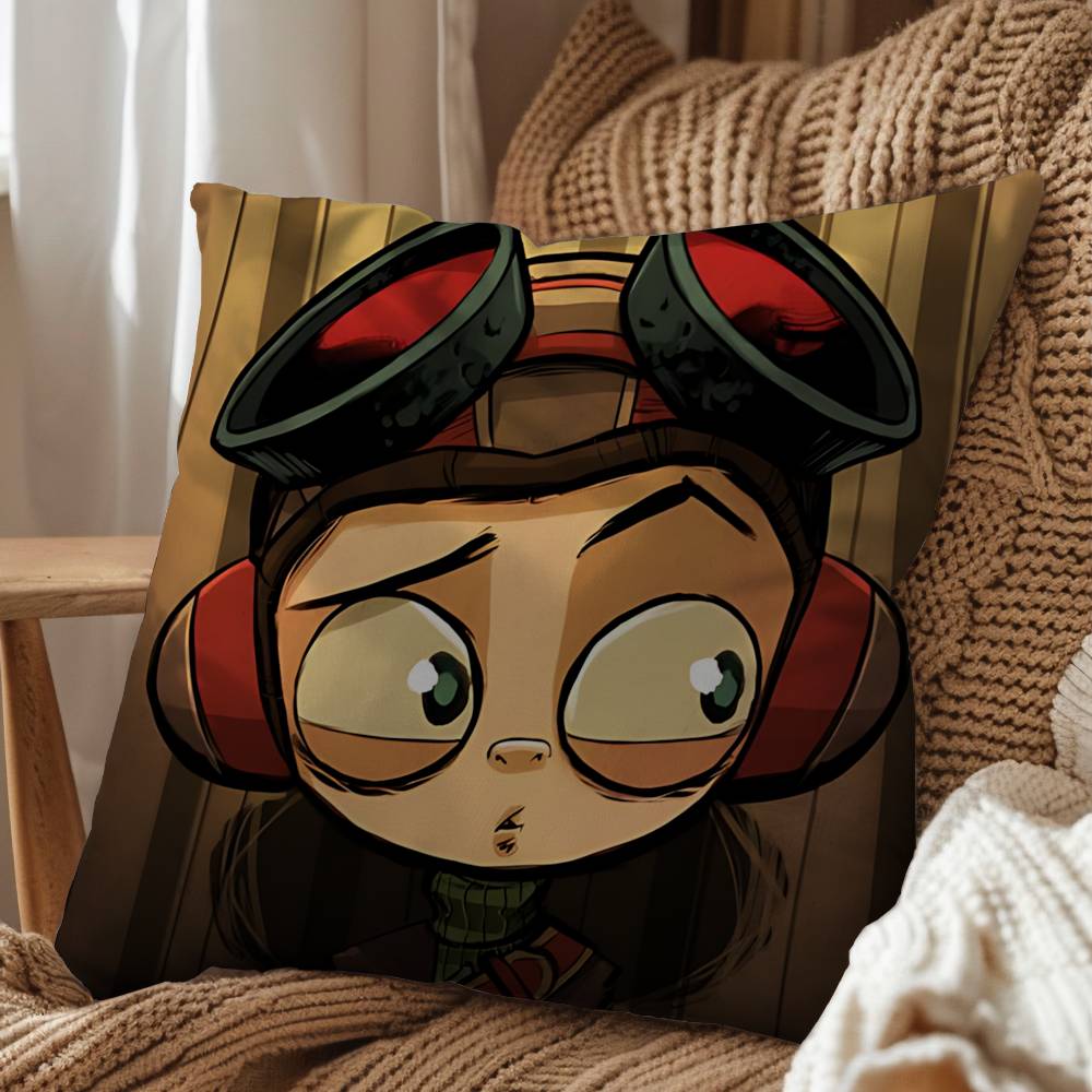 Игровой чехол для подушки в ретро-стиле Psychonauts Чехол для подушки Подушка для дивана в гостиной Чехол для подушки Подходит для дома Спальни Комнаты Декор