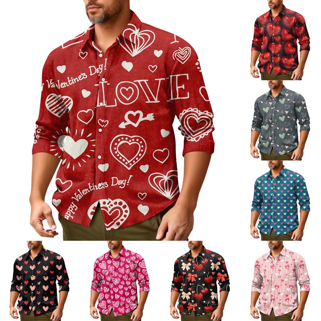 Мужская повседневная свободная рубашка с длинными рукавами, модная рубашка с лацканами, топ