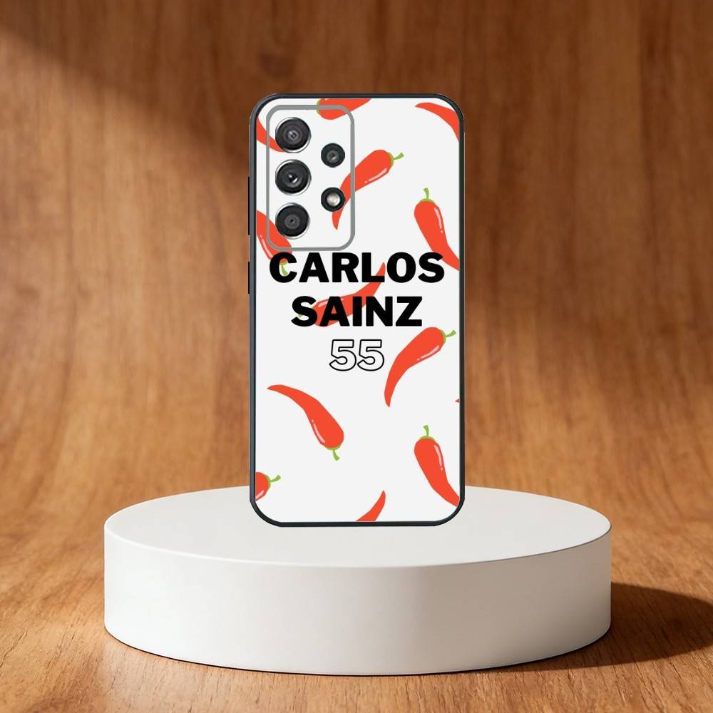 55 Chili C-Carlos S-Sainz Phone Case For Samsung S25,S24,S21,S22,S23,S30,Ultra,S20,Plus,Fe,Note,10,9,5G Black Cover