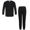 Повседневный модный комплект из двух предметов: брюки с длинным рукавом и однотонная пижама для мальчиков и девочек