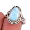 Кольцо из стерлингового серебра 925 пробы с драгоценным камнем Natural Republic Larimar S.8 N3B16