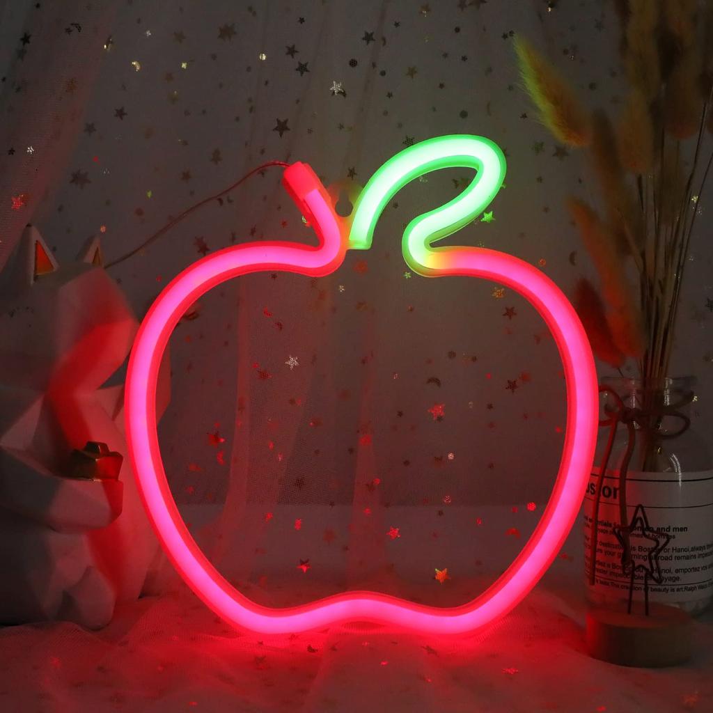 NEONOVYJ ZNAK ENUOLI APPLE Питание от USB или батареек Прямо из Японии