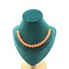 Stones and Minerals. Necklace 20 Orange Chalcedony Beads 8 Mm. Stainless Steel Chain Necklace Women Men. Custom Size