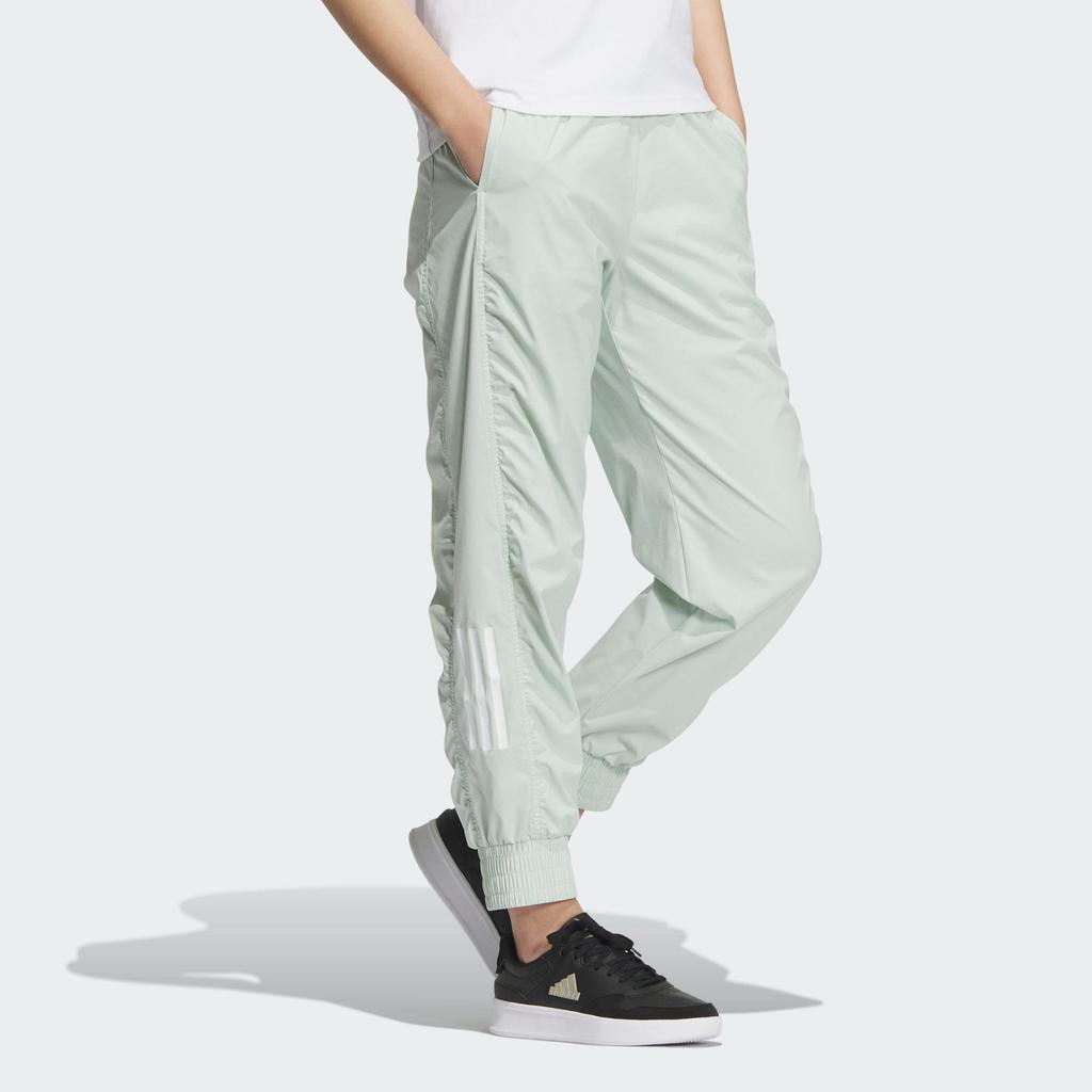 adidas СПОРТИВНЫЕ БРЮКИ Повседневные брюки Женские Льняные Зеленые JJ1297