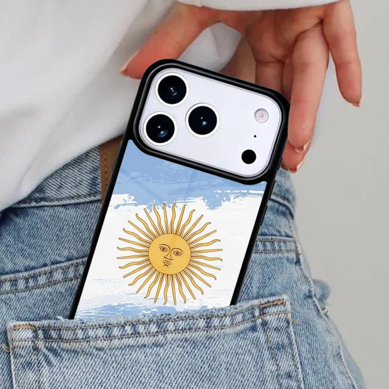 Чехол для телефона с флагом Аргентины для iPhone 16e 15 14 13 12 17 Pro Max Plus Air 17pro Чехол Coque
