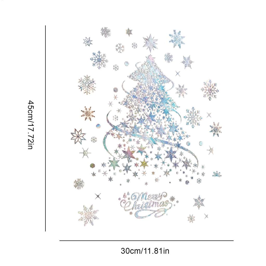 Рождественские наклейки на окна 2 листа Съемные наклейки Статические наклейки на окна с рождественской елкой для дома, вечеринки, стеклянной двери, стены, окна