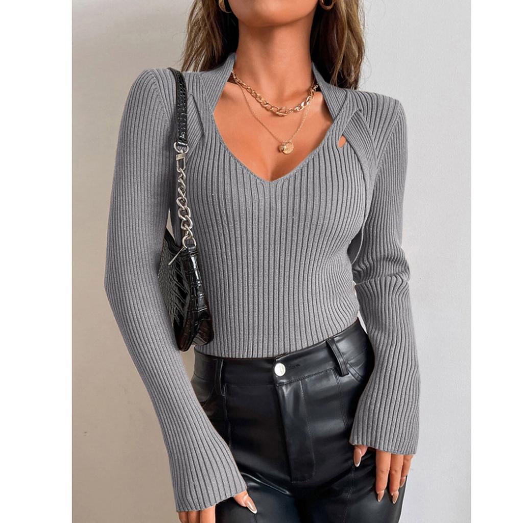 Женский повседневный однотонный тонкий вязаный свитер на пуговицах с длинными рукавами, базовый свитер