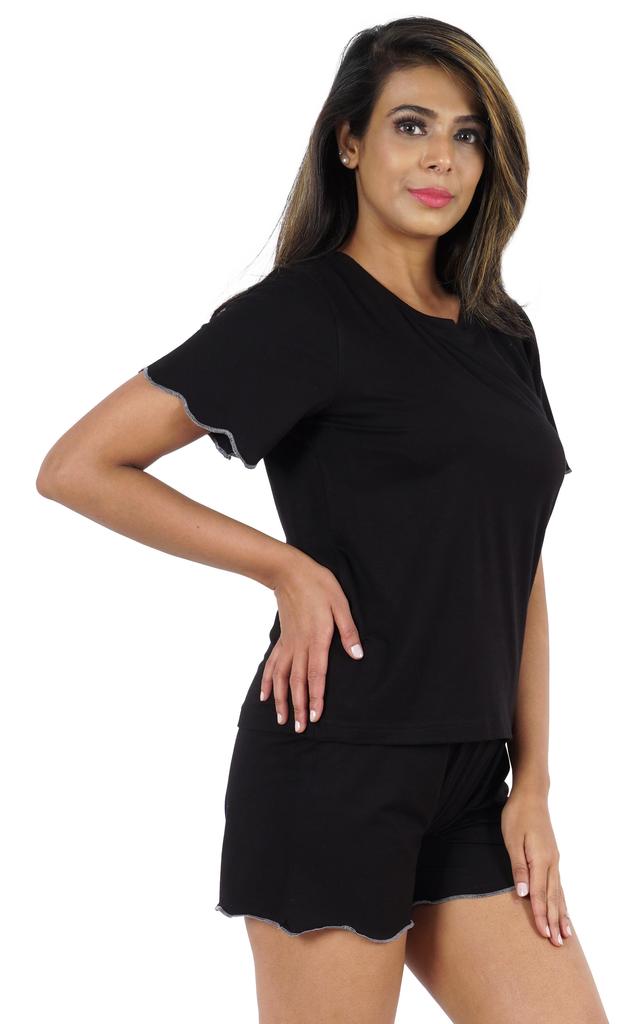 Inkmeso 2 Pcs Sleepwear Sets For Women Short Sleeve T Shirt & Shorts