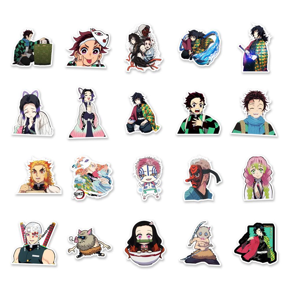 50 Новых Граффити Наклеек Клинок Рассекающий Демонов Мобильный Билет Мотоцикл Скейтборд Декоративные Наклейки Водонепроницаемые