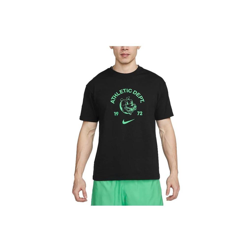 Nike Graphic Print Pullover Crew Neck T-Shirt Men Tops Black FJ5244-010