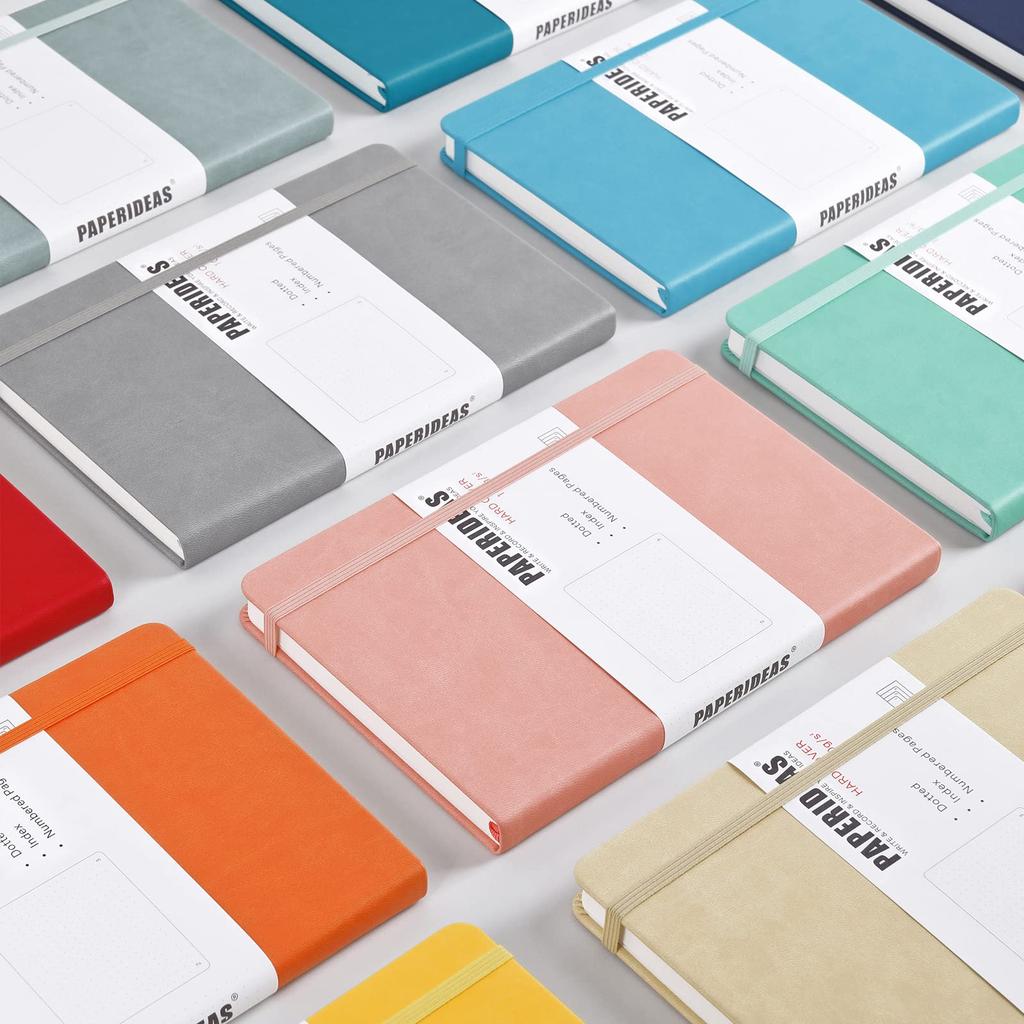 PAPERIDEAS A5 Hardcover Fog Notebook, (Dot, Blue)