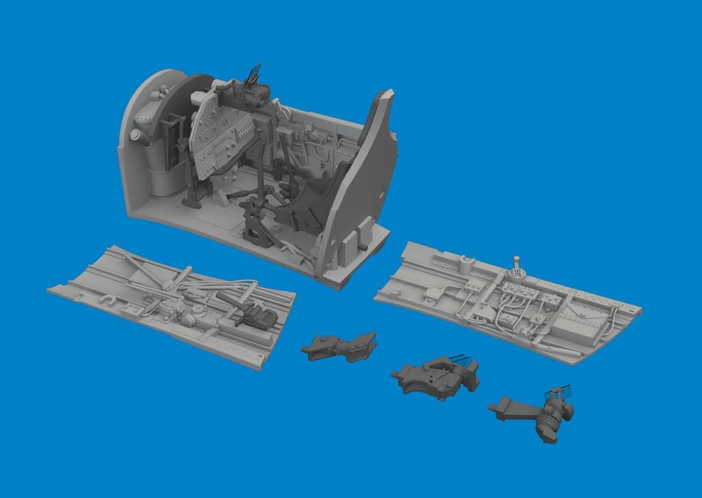 Eduard 1/48 P-40E Cockpit with Late Model Pilot Seat (for Eduard) Plastic Model Parts EDU6481124 (Airplane)