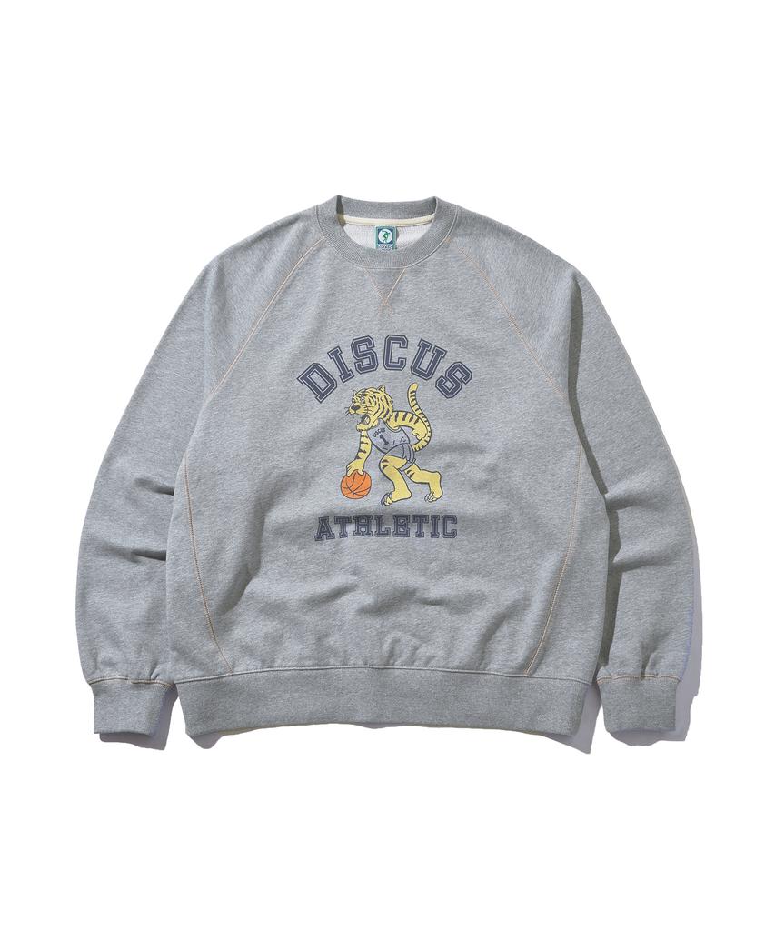 DISCUS ATHLETIC [2 цвета] Свободная толстовка с тигром