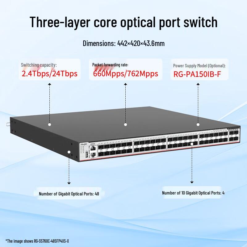 Ruijie RG-S5760C Layer 3 Managed Core Gigabit Fiber Switch