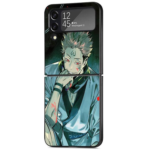 Черный чехол для телефона Samsung Galaxy Zflip3 Zflip Z Flip 3 5g Z Flip 4 Flip3 Zflip Flip4, чехол аниме Jujutsu Kaisen Yuji Bag