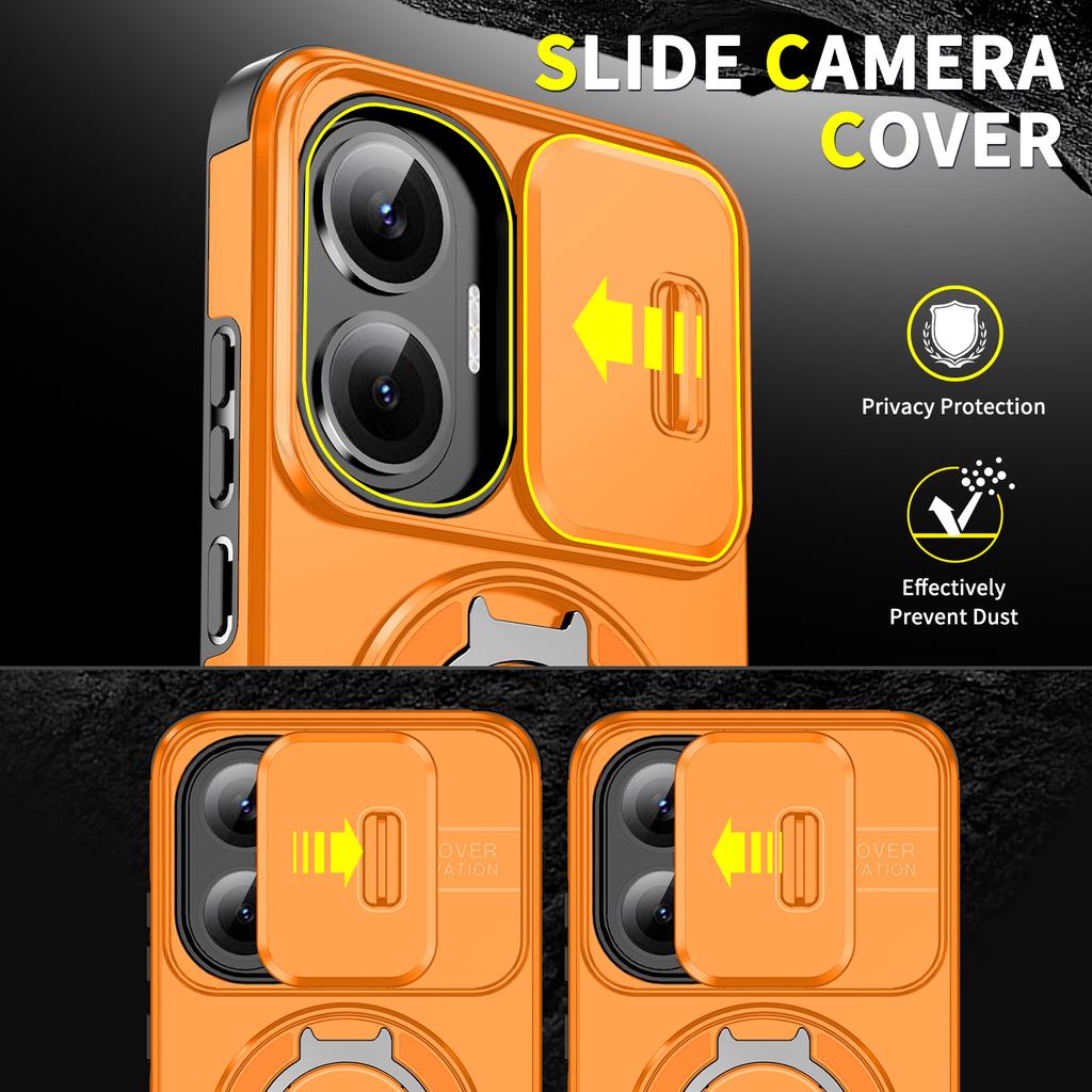 Для Mi POCO X7 Pro Защита камеры-слайдера Магнитная подставка Чехол для телефона для Mi Poco X6 Pro F7 Ultra C75 Чехол-защитник