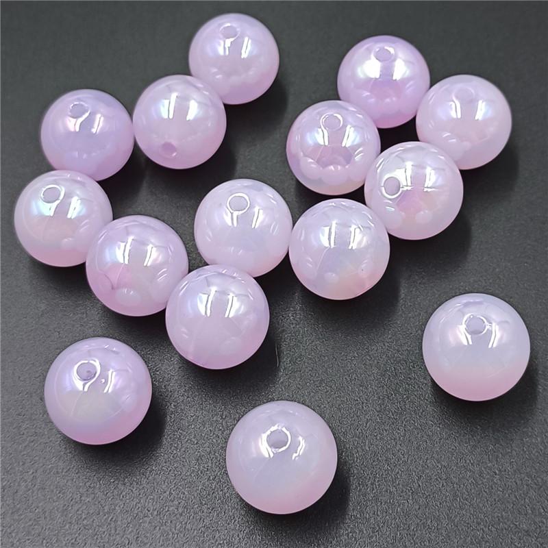 Beaded 10pcs Fashion for Bracelet Earring Making Material Acrylic 16mm Loose Beads DIY Jewelry Accessories Dazzle Color Jelly Color Round