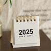 2025 Mini Simple Small Desk Calendar Pocket Portable Calendar Punch Plan Desktop Decoration