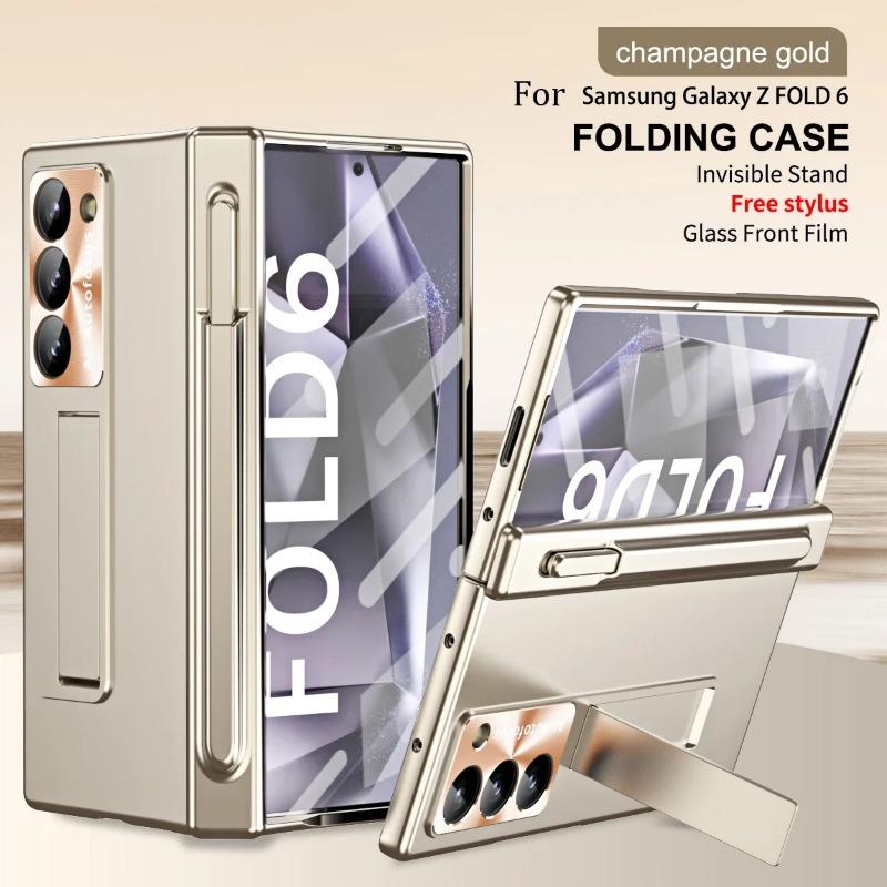 Чехол с сенсорной ручкой, магнитная броня, подставка, полная защита на 360 градусов, складной чехол для Samsung Galaxy Z Fold 6 5 4 3